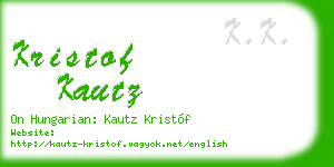 kristof kautz business card